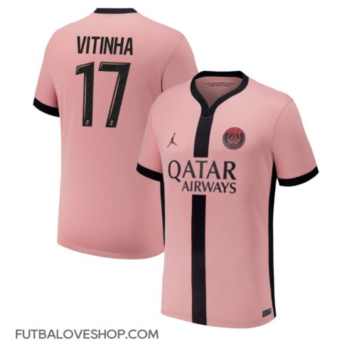 Dres Paris Saint-Germain Vitinha #17 Tretina 2024-25 Krátky Rukáv